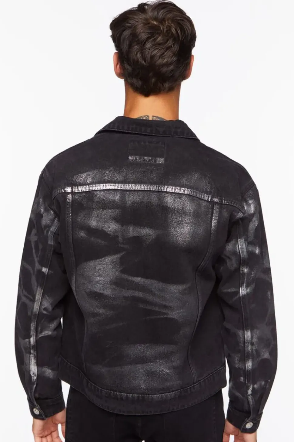 Metallic Denim Trucker Jacket