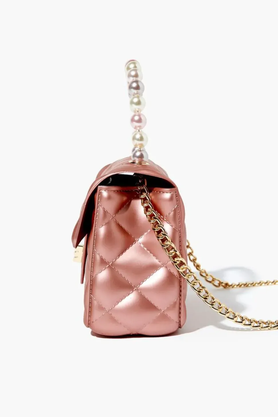 Metallic Quilted Crossbody Bag