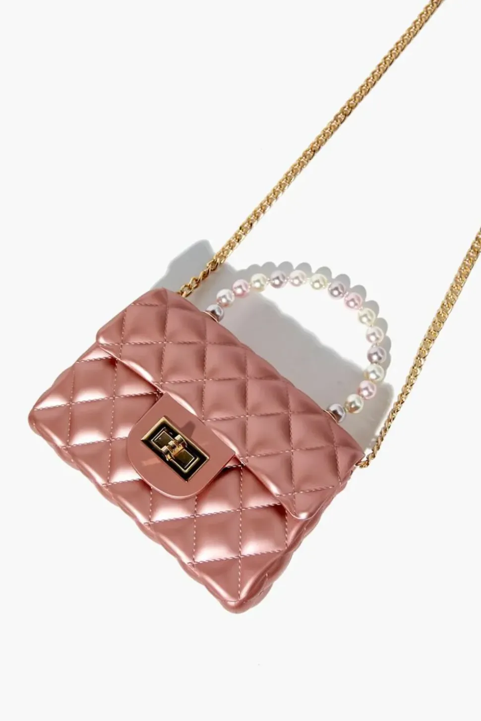 Metallic Quilted Crossbody Bag