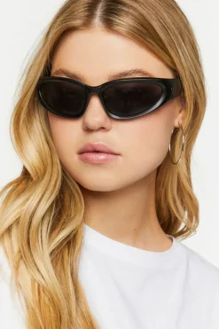 Metallic Shield Sunglasses