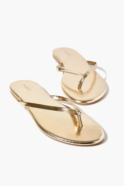 Metallic Thong Sandals