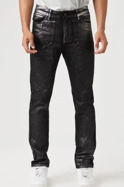 Metallic Wash Slim-Fit Jeans