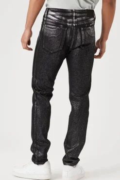 Metallic Wash Slim-Fit Jeans