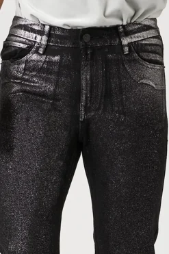 Metallic Wash Slim-Fit Jeans