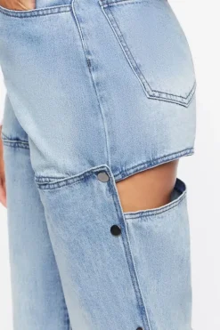 Mid-Rise Cutout Jeans