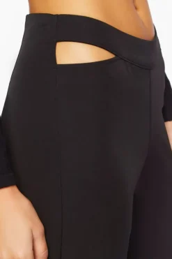 Mid-Rise Cutout Pants