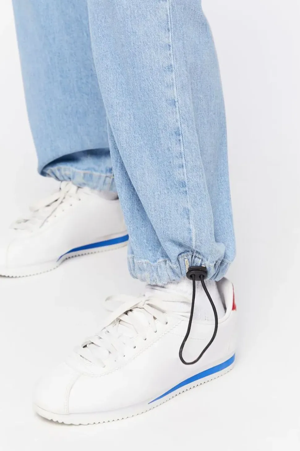 Mid-Rise Denim Joggers