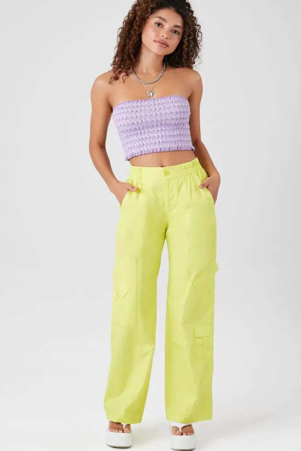 Mid-Rise Straight-Leg Cargo Pants