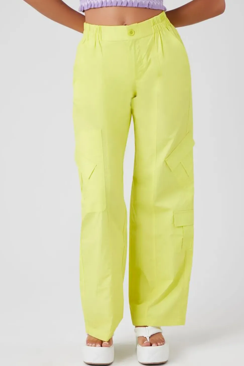 Mid-Rise Straight-Leg Cargo Pants