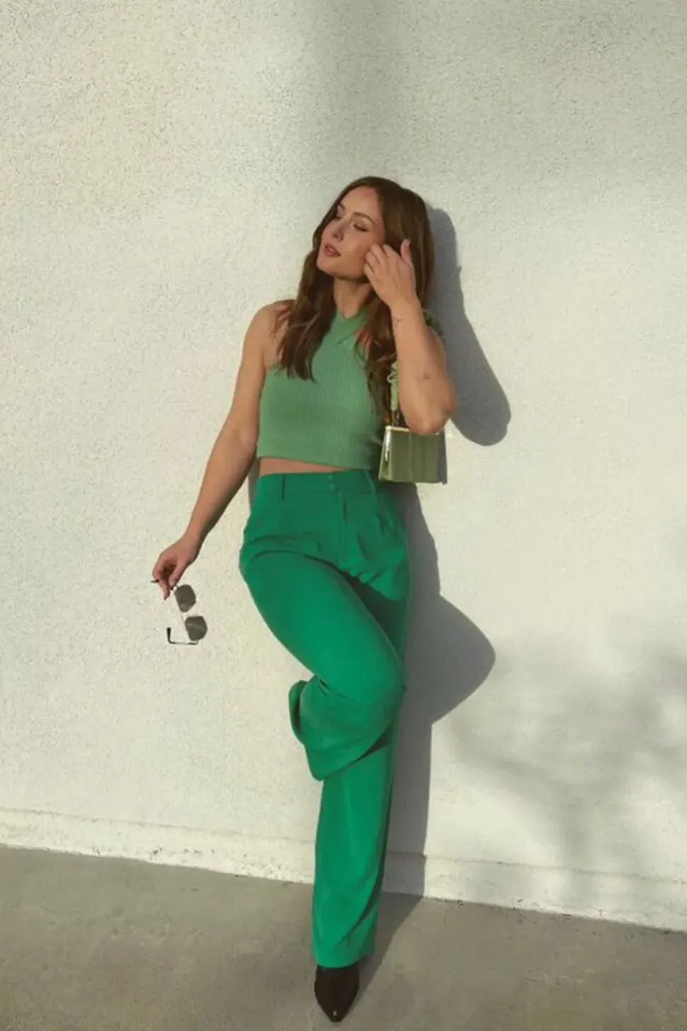 Mid-Rise Straight-Leg Trousers