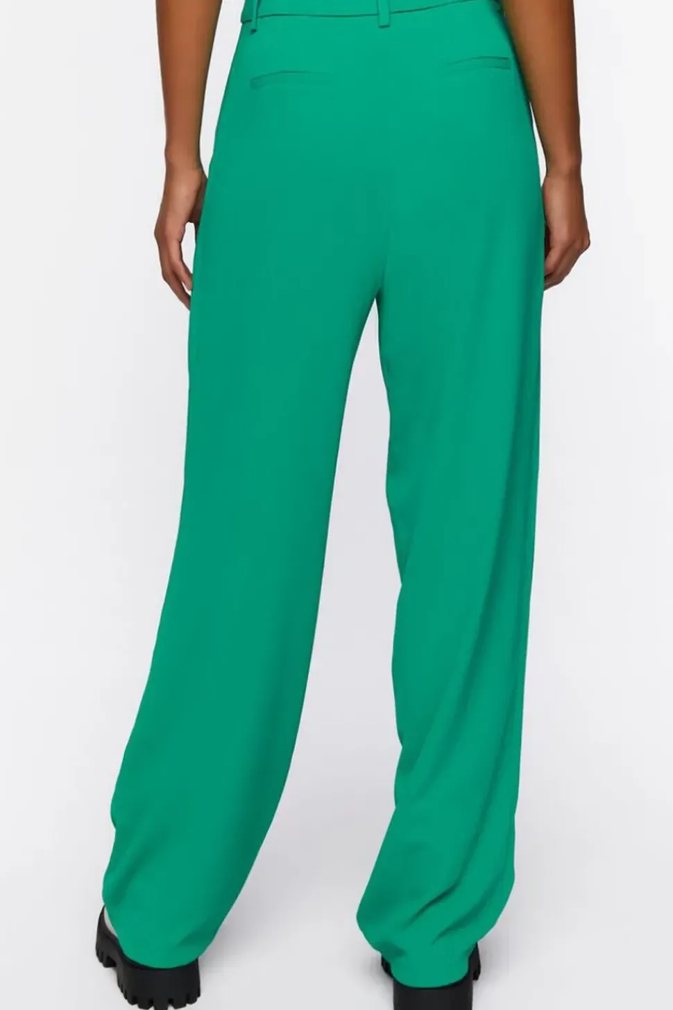 Mid-Rise Straight-Leg Trousers