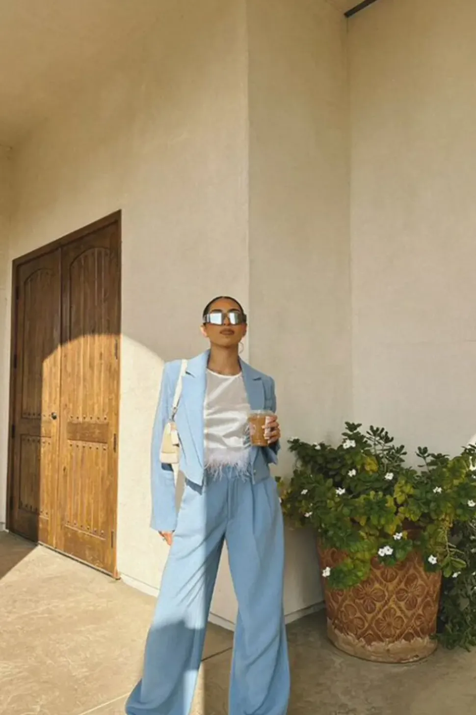 Mid-Rise Straight-Leg Trousers