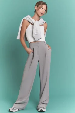Mid-Rise Wide-Leg Pants