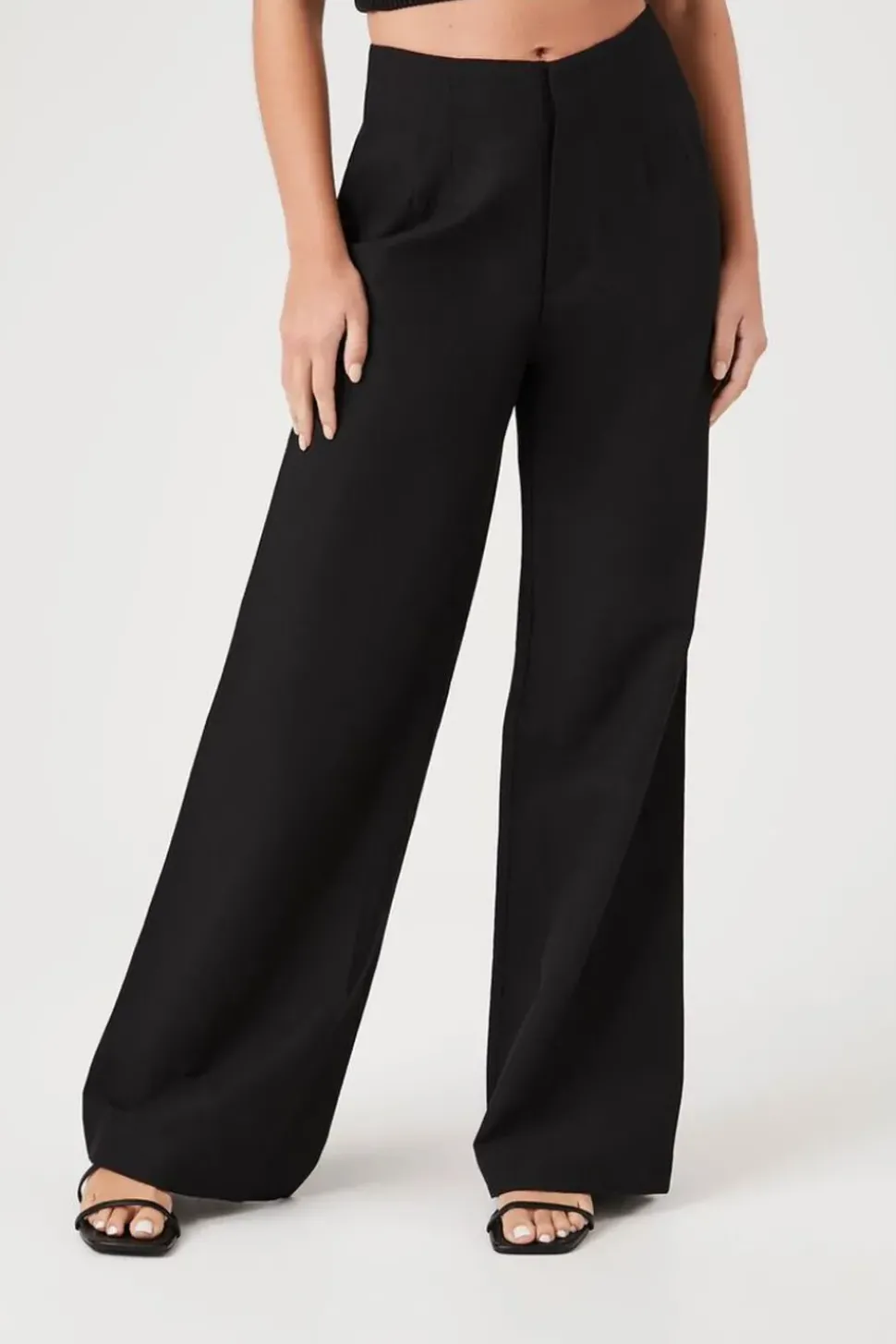 Mid-Rise Wide-Leg Pants