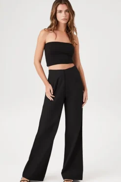 Mid-Rise Wide-Leg Pants