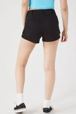 Mid-Rise Zippered Shorts