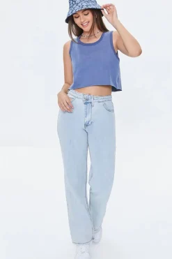 Mineral Wash Cropped Tank Top