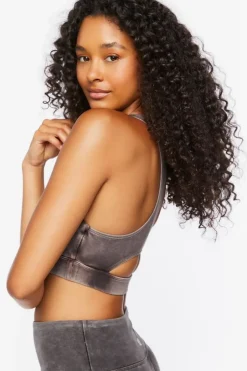 Mineral Wash Cutout Sports Bra