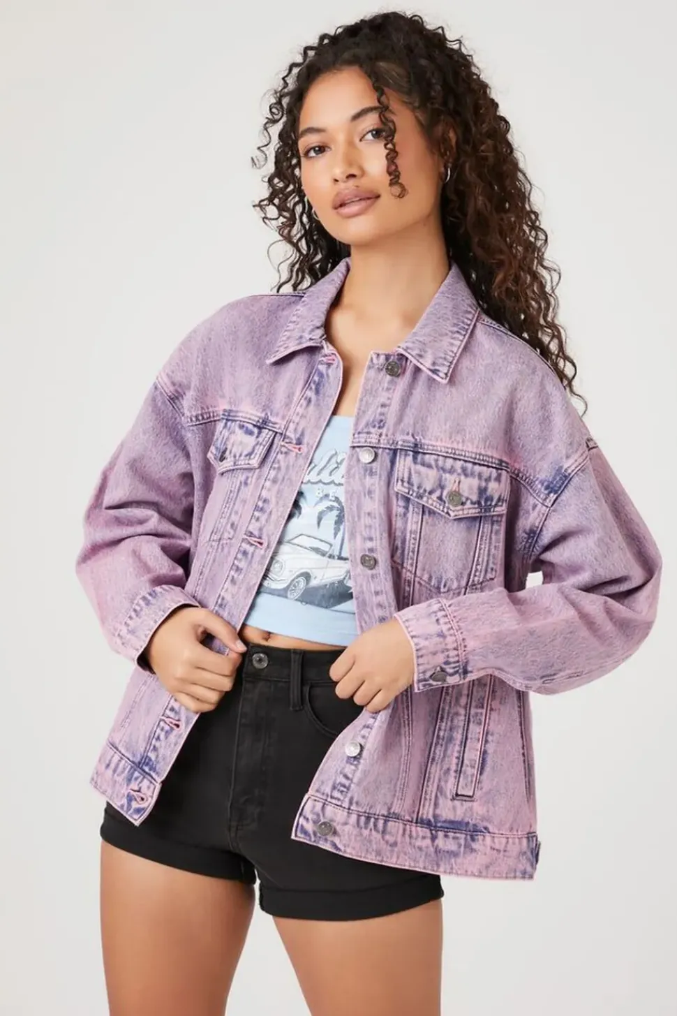 Mineral Wash Denim Trucker Jacket
