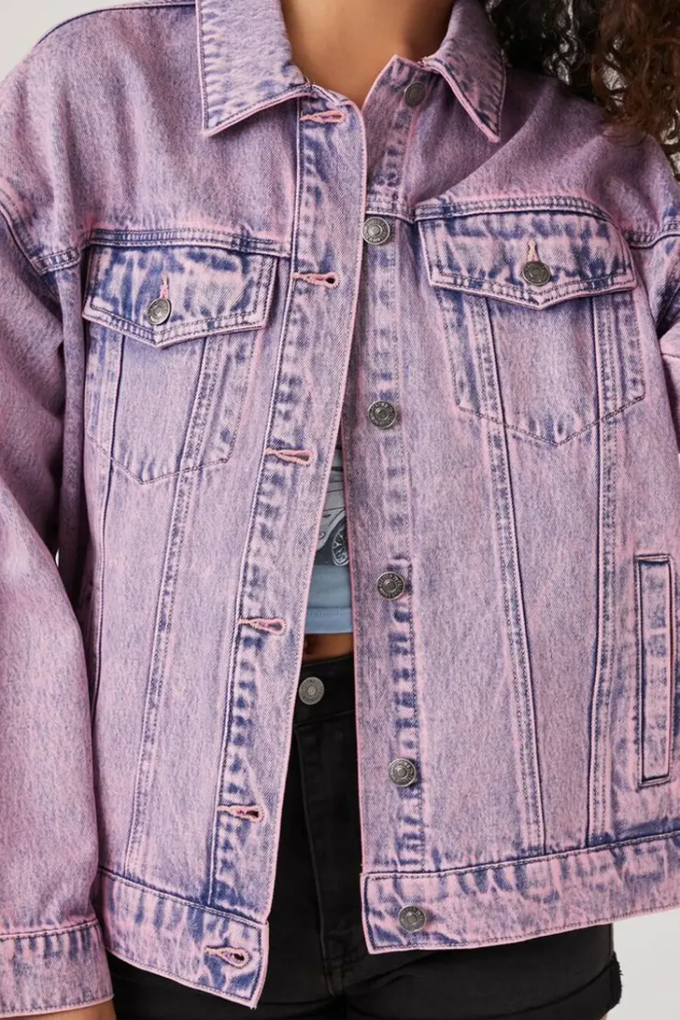 Mineral Wash Denim Trucker Jacket