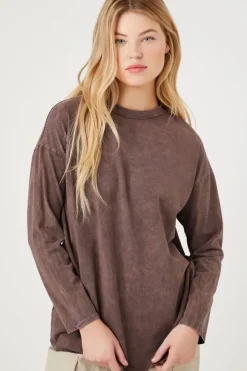 Mineral Wash Long-Sleeve Top