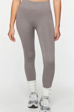 Mineral Wash Ribbed Leggings
