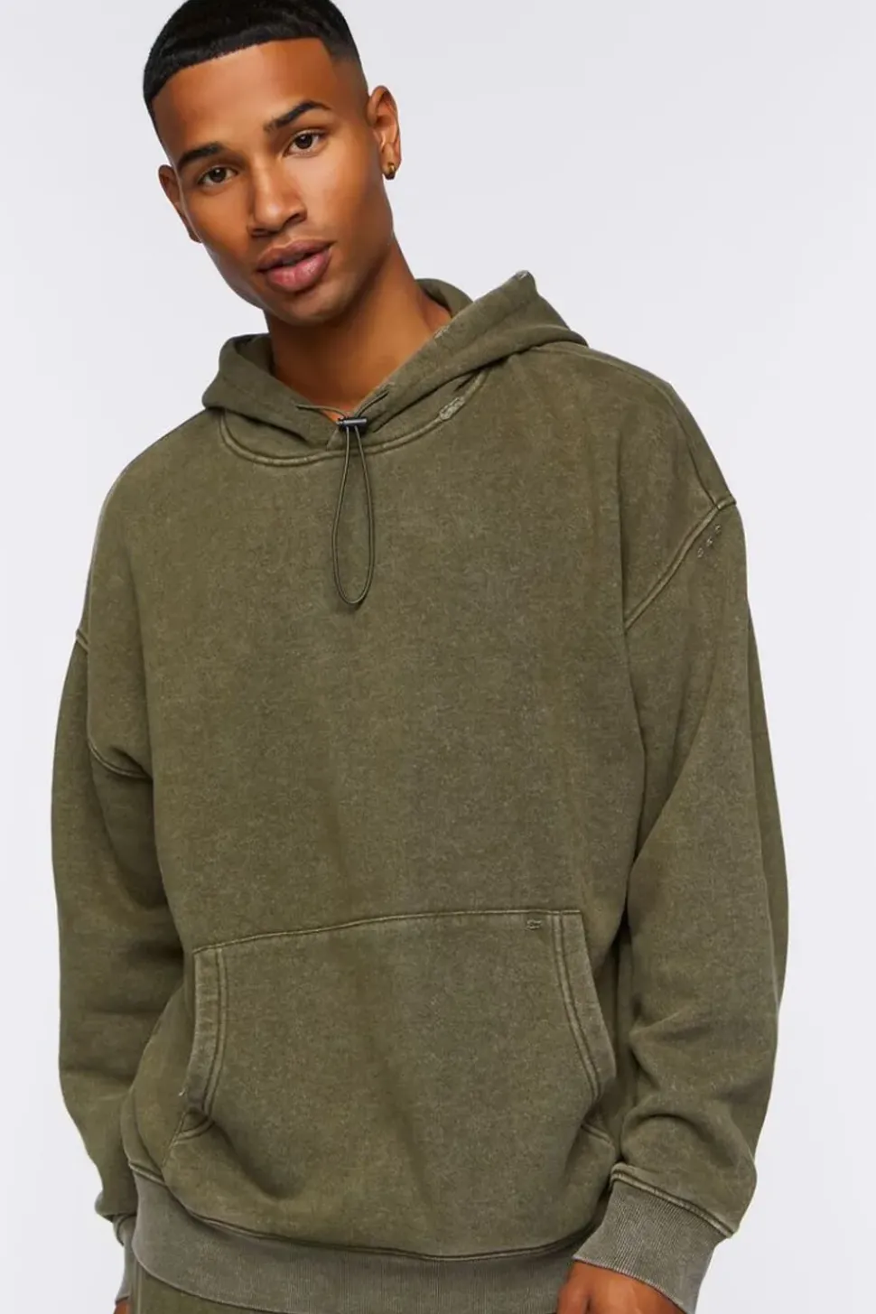 Mineral Wash Toggle Drawstring Hoodie
