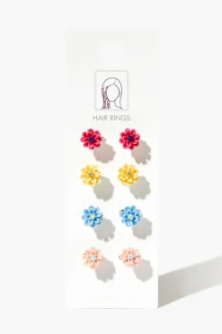 Mini Flower Hair Ring Set