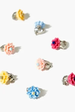 Mini Flower Hair Ring Set