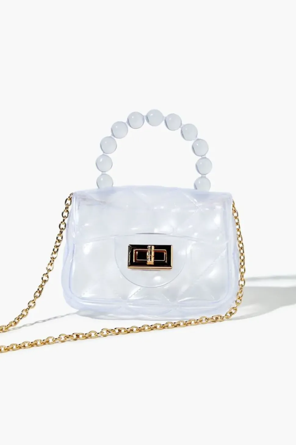 Mini Transparent Quilted Crossbody Bag