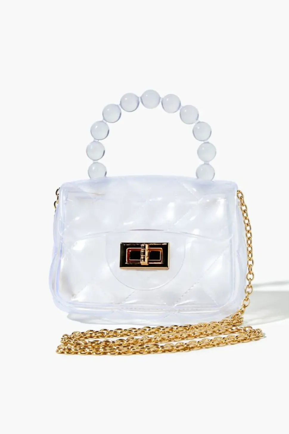 Mini Transparent Quilted Crossbody Bag