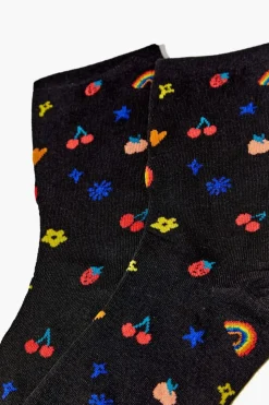 Mixed Print Crew Socks