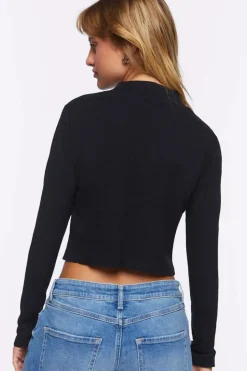 Mock Neck Crop Top