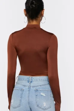 Mock Neck Crop Top