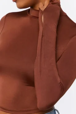 Mock Neck Crop Top