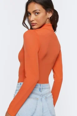 Mock Neck Long-Sleeve Top
