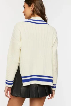 Mock Neck Varsity Sweater