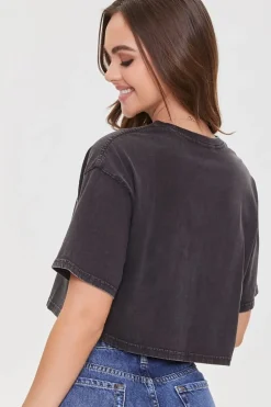 Motorcycle Graphic Cropped Tee