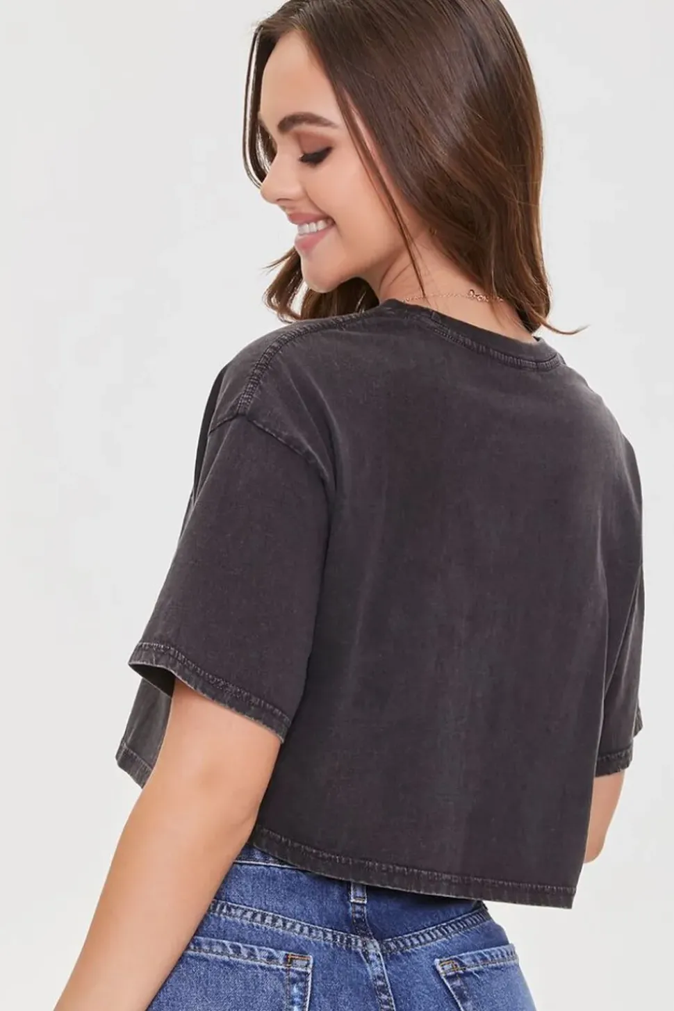 Motorcycle Graphic Cropped Tee