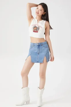 M-Slit Mini Skirt