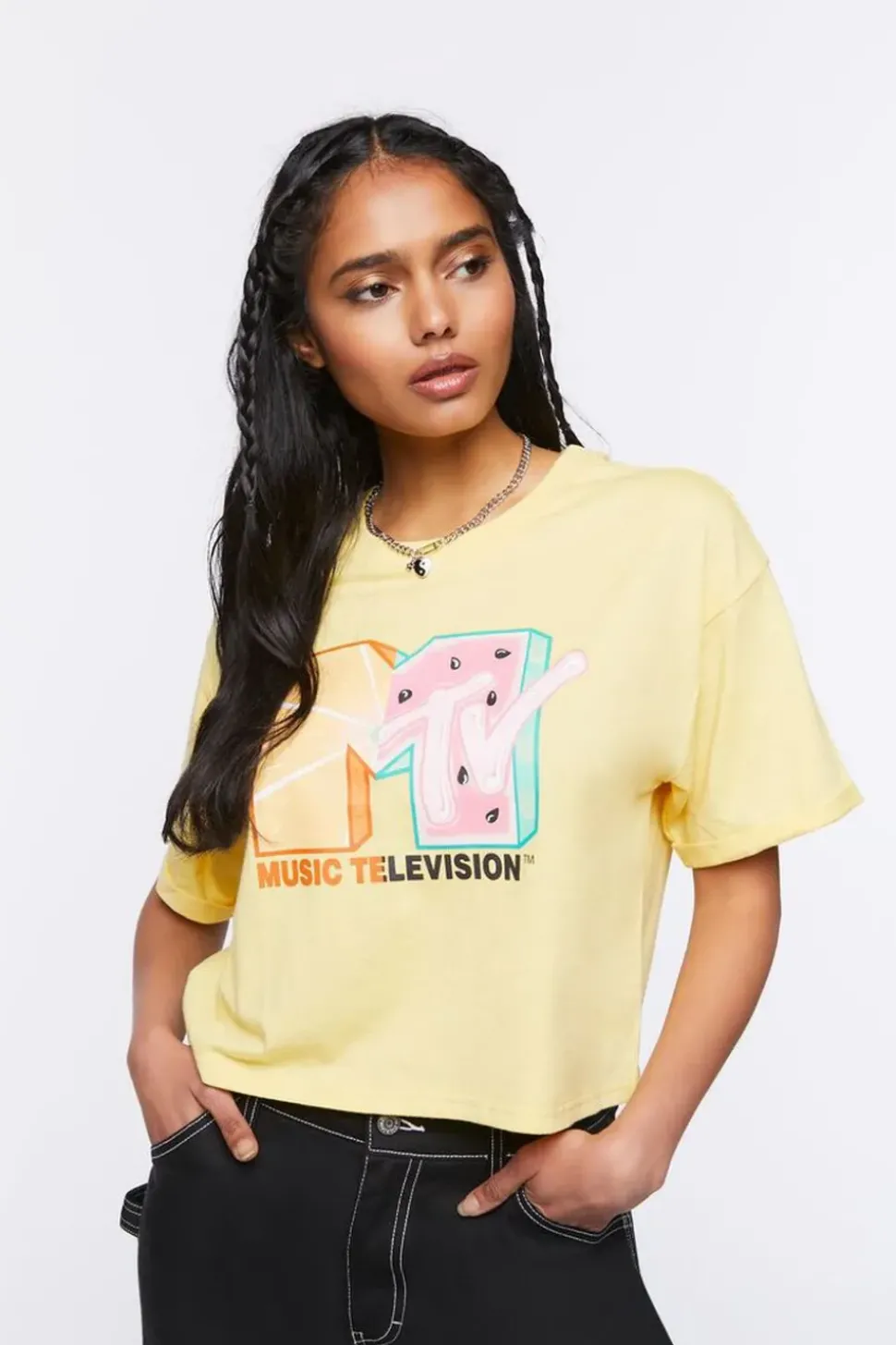 Mtv Graphic Cropped Tee