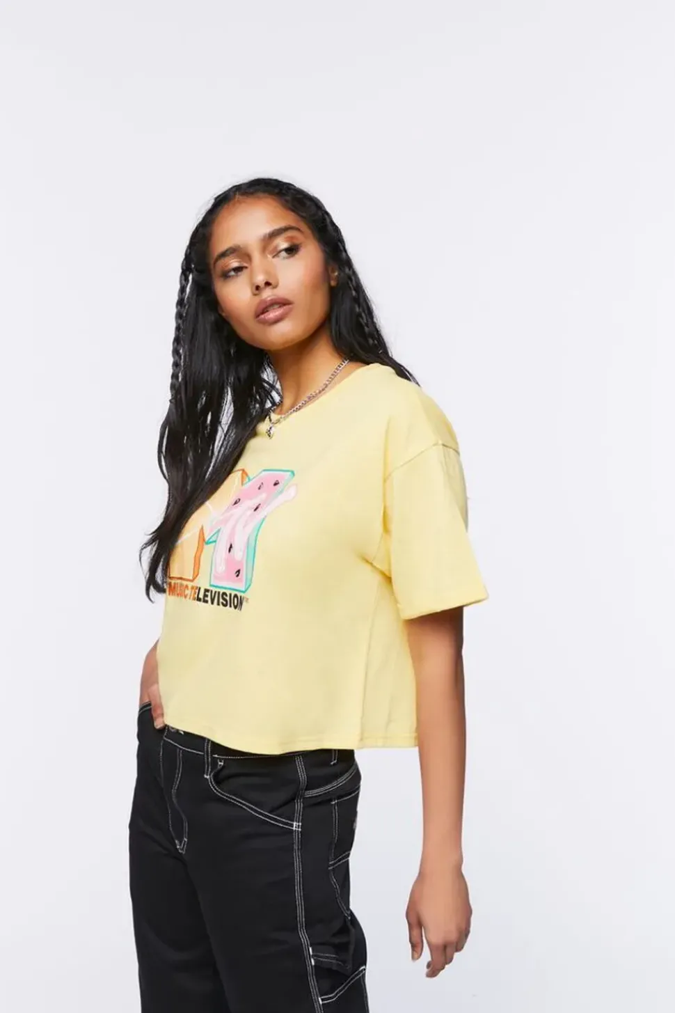 Mtv Graphic Cropped Tee