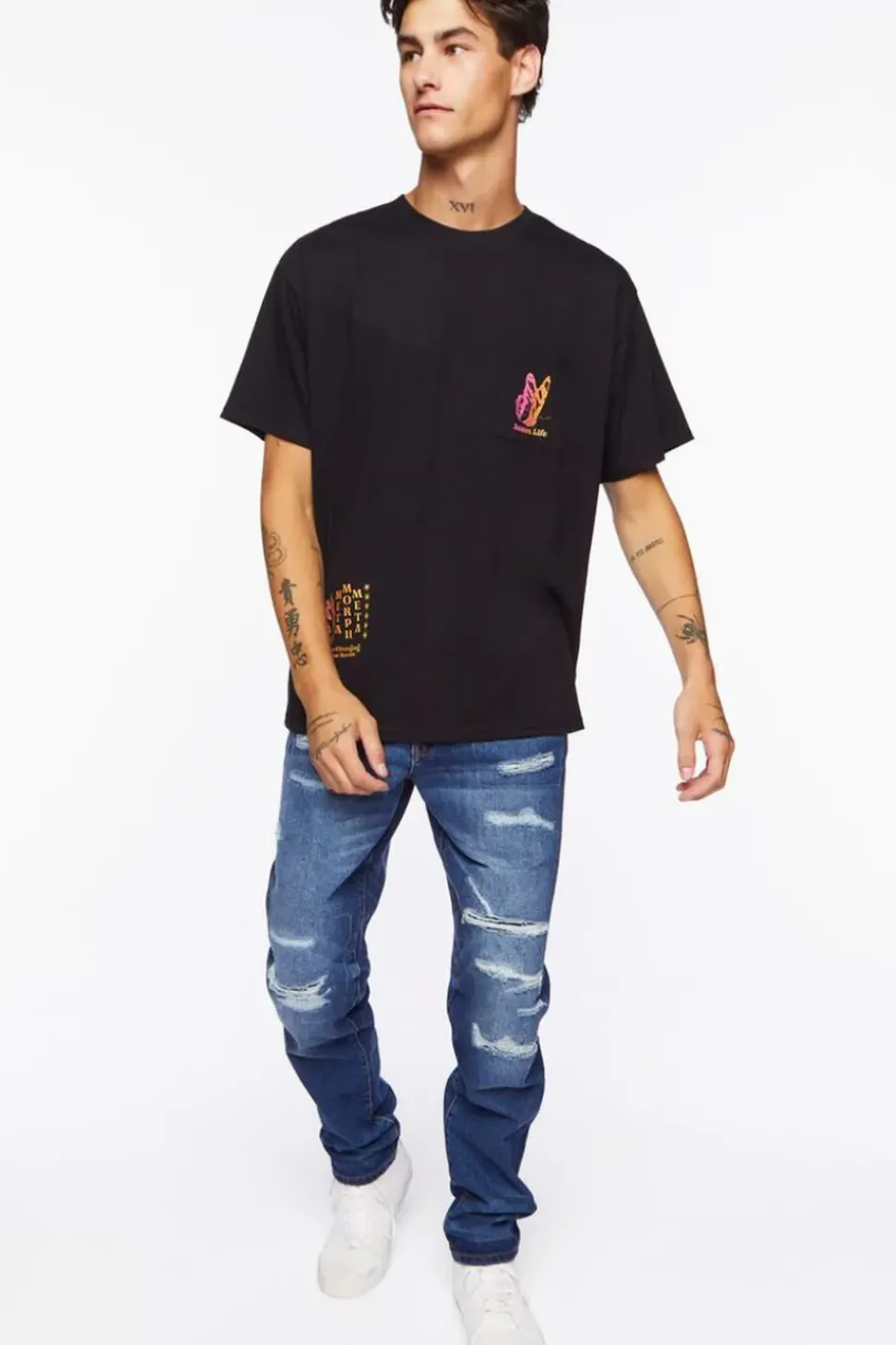 Mushroom & Butterfly Graphic Tee