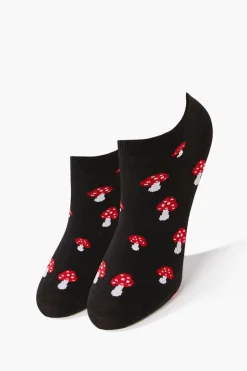 Mushroom Print Ankle Socks