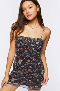 Mushroom Print Cami Mini Dress