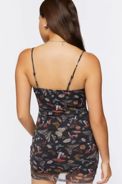 Mushroom Print Cami Mini Dress
