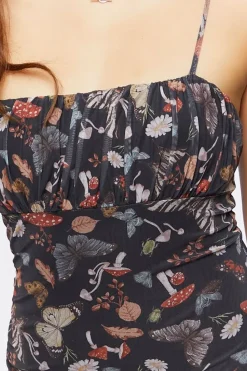 Mushroom Print Cami Mini Dress