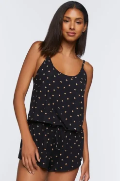 Mushroom Print Cami & Shorts Pajama Set