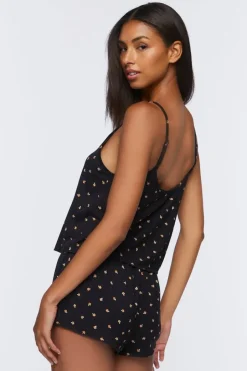 Mushroom Print Cami & Shorts Pajama Set