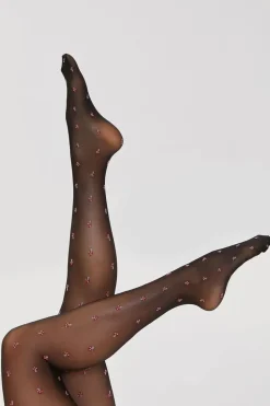 Mushroom Print Tights